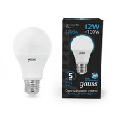 Лампы (источники света) лампа светодиодная a60 12w 1200lm 6500k e27 led 1/10/50 | 102502312 | gauss выгодная цена