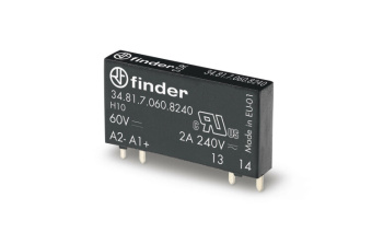 1Реле ультратонкое твердотельное реле; монтаж на печатную плату; выход 2a(240в ac); вход 24в dc; влагозащита rtiii | 348170248240 | finder выгодная цена