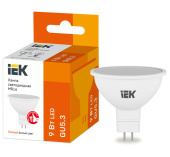 Лампы (источники света) лампа светодиодная led mr16 софит 9вт 230в 3000к gu5.3 | lle-mr16-9-230-30-gu5 | iek выгодная цена