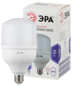 1Лампы (источники света) лампа светодиодная led 20вт е27 220в 6500к smd power | б0027011 | эра выгодная цена