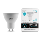 Лампы (источники света) лампа светодиодная elementary mr16 11w 850lm 4100k gu10 led 1/10/100 | 13621 | gauss выгодная цена