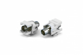 Розетки, адаптеры и модули Keystone kj1-bnc-d-wh вставка формата keystone jack с проходным адаптером bnc, d type, rohs, белая | 246971 | hyperline выгодная цена