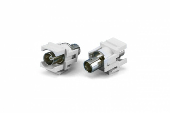 1Розетки, адаптеры и модули Keystone kj1-bnc-d-wh вставка формата keystone jack с проходным адаптером bnc, d type, rohs, белая | 246971 | hyperline выгодная цена