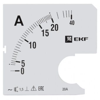1Измерительное оборудование шкала сменная для a961 20/5а-1,5 ekf proxima | s-a961-20 | ekf выгодная цена