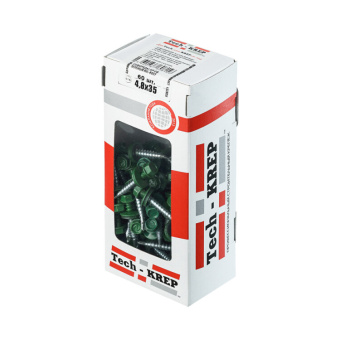 1Крепёж саморез кр св. 4,8х35 ral-6002 (зелёный) (60 шт) - коробка с ок ( 0,369 кг) | 112033 | tech-krep выгодная цена