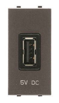 1Розетки, выключатели, звонки электрические abb zenit антрацит механизм usb зарядного устройства, 1м, 750 ма | n2185 an | 2cla218500n1801 | abb выгодная цена