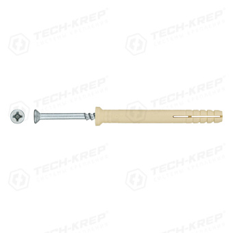 1Крепёж дюбель-гвоздь нейлон пот. smx-l 6х60 (1000шт) - накл. ( 5,580 кг) | 133399 | tech-krep выгодная цена
