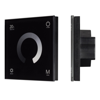 1Ленты светодиодные панель smart-p4-dim-g-in black (12-24v, 4x3a, sens, 2.4g) (arlight, ip20 пластик, 5 лет) | 034778 | arlight выгодная цена