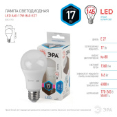 Лампы (источники света) лампа светодиодная led 17вт е27 4000к a60-17w-840-e27 | б0031700 | эра выгодная цена