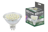Лампы (источники света) лампа светодиодная led 5вт gu5.3 220в 3000к mr16 smd отражатель (рефлектор) | sq0340-0023 | tdm выгодная цена