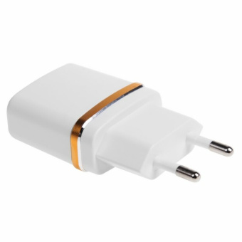 1КОМПЬЮТЕРНЫЕ АКСЕССУАРЫ сетевое зарядное устройство usb (сзу) (5 v, 2100 ma) белое с золотой полоской | 18-2222 | rexant выгодная цена