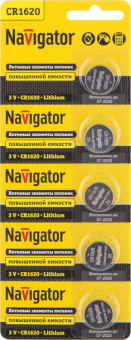 1Элементы питания и аккумуляторы элемент питания 94 780 nbt-cr1620-bp5 |94780 |navigator выгодная цена