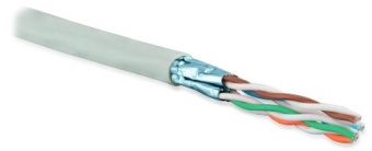 1Кабель витая пара (UTP, FTP) uftp4-c6a-s23-in-pvc-gy-500 (500 м) кабель витая пара u/ftp, категория 6a (10gbe), 4 пары(23awg),одножил. (solid), pvc, серый | 236304 | hyperline выгодная цена