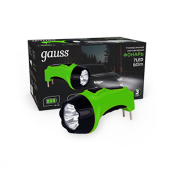Фонари фонарь ручной gfl105 7led 60lm lead acid 700mah led 1/12/72 | gf105 | gauss выгодная цена