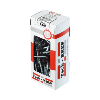 1Крепёж саморез кр св. 4,8х51 ral-8017 (шоколад. корич) (60 шт) - коробка ( 0,45 кг) | 125559 | tech-krep выгодная цена