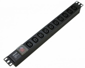 Шкафы и стойки телекоммуникационные 19 she19-10iec-s-iec блок розеток для 19" шкафов, горизонтальный, 10 розеток iec320 c13, выключатель с подсветкой, 482.6x44.4x44.4мм| 426786 | hyperline выгодная цена