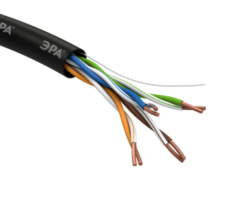 1Кабель витая пара (UTP, FTP) эра кабель витая пара u/utp 4x2x24 awg cat5e cu pe outdoor 305м | б0044431 | эра выгодная цена
