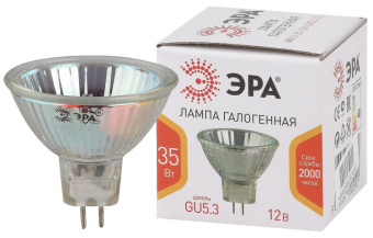 1Лампы (источники света) лампа светодиодная gu5.3-mr16-35w-12v-cl (галоген, софит, 35вт, нейтр, gu5.3) (10/200/4800) | б0051797 | эра выгодная цена