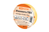 Изделия для монтажа и опрессовки кабеля изолента пвх 0,13*15мм желтая 10м | sq0526-0022 | tdm выгодная цена