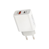 Разное сетевое зарядное устройство rexant usb-a+usb-c адаптер, 18w белое |18-2216 | rexant выгодная цена
