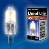 Лампы (источники света) лампа галогенная капсульная jc-12/35/g4 cl | 00825 | uniel выгодная цена