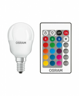 1Лампы (источники света) лампа светодиодная led retrofit rgbw lamps with remote control 25 4,5 w/2700k e14 | 4058075430839 | osram выгодная цена
