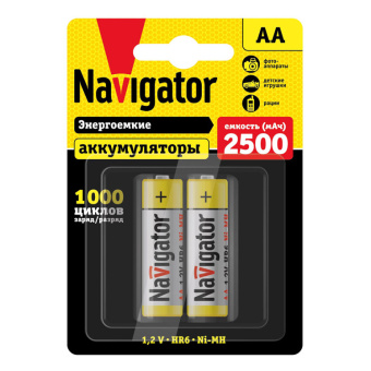 1Элементы питания и аккумуляторы аккумулятор 94 464 nhr-2500-hr6-bp2 |94464 |navigator выгодная цена