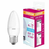 Лампы (источники света) лампа светодиодная led star classic b 8вт, матовая колба, е27 lsclb75 8w/840 230v e27 10x1 ru | 4058075210776 | osram выгодная цена