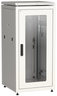1Шкафы и стойки телекоммуникационные 19 шкаф сетевой 19" linea n 28u 600х800 мм стеклянная передняя дверь, задняя металлическая серый | ln35-28u68-gm | itk выгодная цена