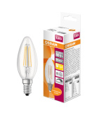 Лампы (источники света) лампа светодиодная филаментная led star classic b 5w, прозрачная колба, е14 lsclb60d 5w/827 230v fil e14 10x1ru | 4058075230354 | osram выгодная цена