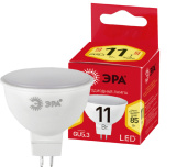 Лампы (источники света) лампа светодиодная эко eco led mr16-11w-827-gu5.3 gu5.3 11вт софит теплый белый свет | б0040879 | эра выгодная цена