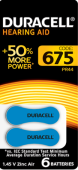 Элементы питания и аккумуляторы батарейки duracell za675-6bl | б0039182 | duracell выгодная цена