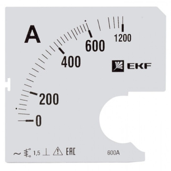 1Измерительное оборудование шкала сменная для a961 600/5а-1,5 ekf proxima | s-a961-600 | ekf выгодная цена