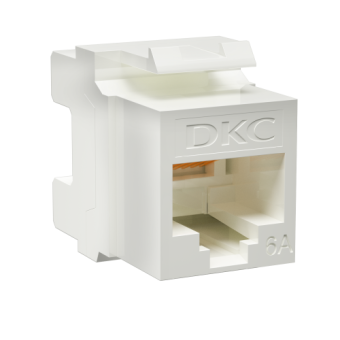 1Розетки, адаптеры и модули Keystone модуль keystone rj45 cat6а не экранированный, 180 градусов, белый | rnk6au180wh | dkc выгодная цена