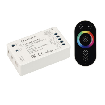 1Ленты светодиодные контроллер arl-oval-rgbw black (5-24v, 4x4a, пду овал, rf) | 032850 | arlight выгодная цена