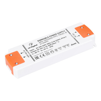 1Ленты светодиодные блок питания arv-sn24050-pfc-triac-b (24v, 2.1a, 50w) (arlight, ip20 пластик, 3 года) | 026407(1) | arlight выгодная цена