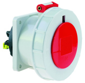 Разъемы промышленные розетка встраиваемая 16a 5р(3p+n+pe) 6h 400v ip67 75х75 qc i 13745-bals i bals выгодная цена