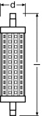 Лампы (источники света) лампа светодиодная parathom dim line 118 cl 125 dim 15w/827 r7s | 4058075811850 | osram выгодная цена