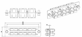Оптические компоненты СКС панель fo-fpm-w120h32-6dsc-bl для fo-19bx с 6 sc (duplex) адаптерами, 12 волокон, одномод, 120x32 мм, адаптеры цвета синий (blue) | 54246 | hyperline выгодная цена