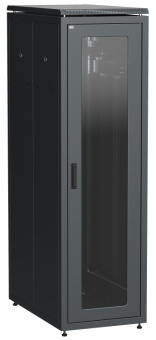 1Шкафы и стойки телекоммуникационные 19 itk linea n 33u 800х1000мм стекл. пер. дв. задн. перф. чер. | ln05-33u81-gp | itk выгодная цена