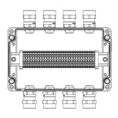 Коробки распределительные коробка клеммная ex из алюминия; 1ex e iic т5 gb / ex tb iiib t95°c dbip66 ;клеммы 4 кв.мм - 30 шт.; а,с: ввод d5,5-13мм под небронированныйкабель ni выгодная цена