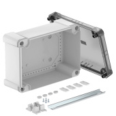 Коробки распределительные распределительная коробка x25c, ip 67, 286x202x126 мм,сплошная стенка, прозрачная крышка, din-рейка | 2005572 | obo bettermann выгодная цена
