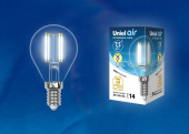 Лампы (источники света) лампа светодиодная led-g45-7,5w/nw/e14/cl gla01tr led. "шар", прозр серия air. 4000k | ul-00003254 | uniel выгодная цена