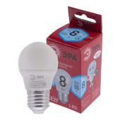 Лампы (источники света) лампа светодиодная red line led p45-8w-840-e27 r e27 / е27 8вт шар нейтральный белый свет | б0049645 | эра выгодная цена
