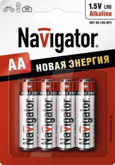 1Элементы питания и аккумуляторы элемент питания nbt-ne-lr6-bp4 | 94753 | navigator выгодная цена