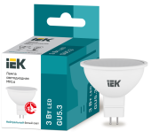 Лампы (источники света) лампа светодиодная led 3вт gu5.3 220в 4000к mr16 софит | lle-mr16-3-230-40-gu5 | iek выгодная цена