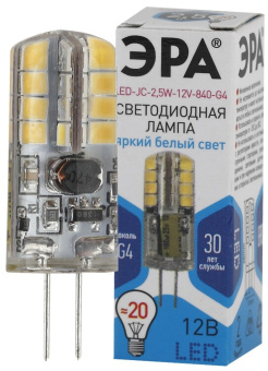 1Лампы (источники света) лампа светодиодная led-jc-2,5w-12v-840-g4 | б0033192 | эра выгодная цена