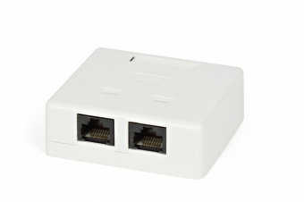 1Розетки, адаптеры и модули Keystone sb1-2-8p8c-c6-sh-wh розетка компьютерная rj-45(8p8c), категория 6, экранированная, двойная, внешняя, dual idc | 430237 | hyperline выгодная цена