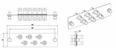 Оптические компоненты СКС панель fo-fpm-w120h32-6st-mm для fo-19bx с 6 st адаптерами, 6 волокон, многомод om2/om3/om4, 120x32 мм | 54209 | hyperline выгодная цена