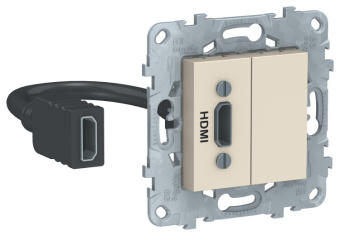1Розетки, выключатели, звонки электрические unica new бежевый розетка hdmi | nu543044 | schneider electric выгодная цена